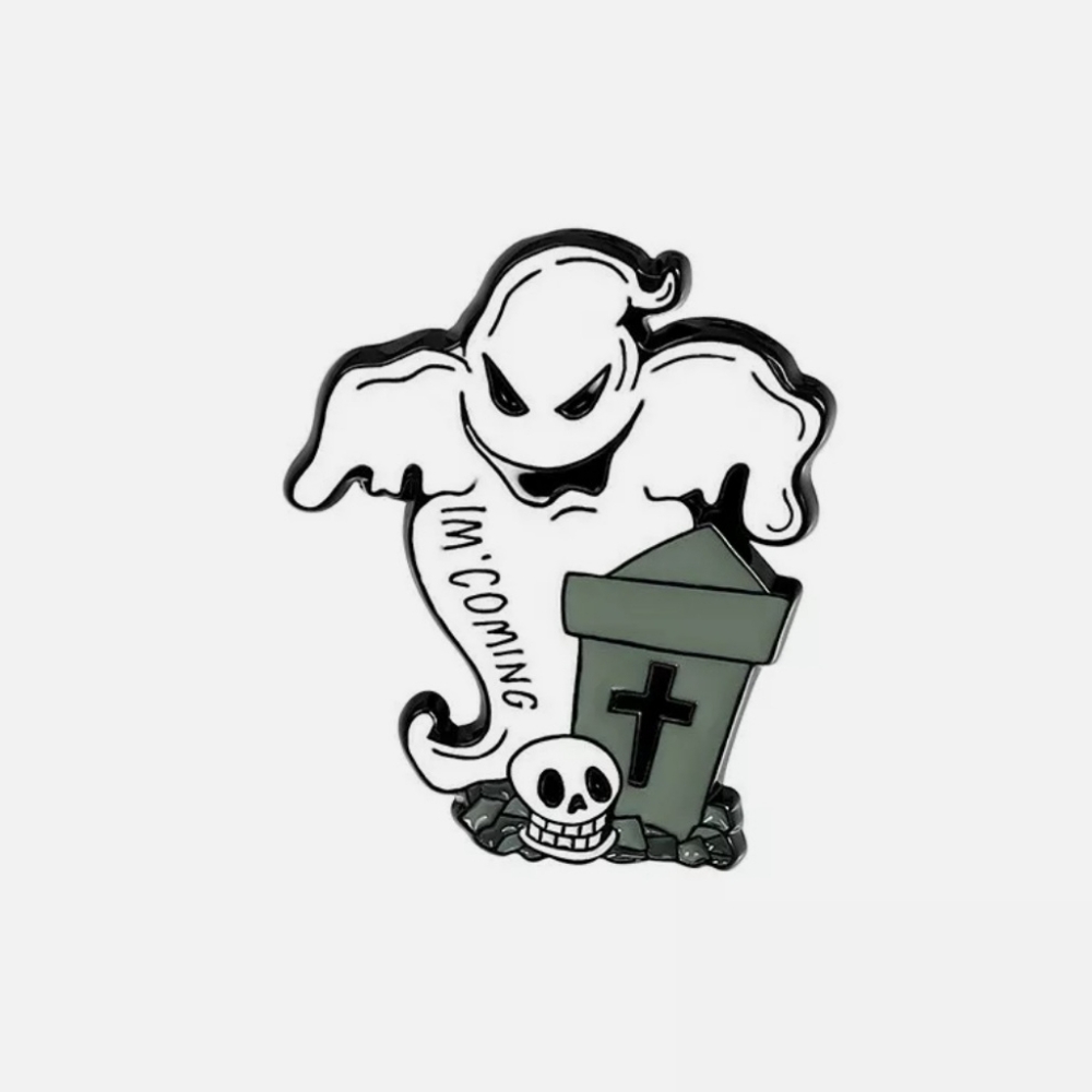 White Oogie Boogie Pin
